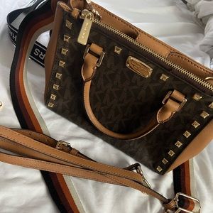 Michael Kors brown logo purse